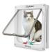 CEESC Extra Large Cat Door (Outer Size 11" x 9.8"), 4 Way Locking Large Cat Door for Interior Exterior Doors, Weatherproof Pet Door for Cats & Doggie with Circumference  24.8" (White)