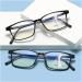 Retro Square Frame TR90 Progressive Multifocus Reading Glasses for Seniors - Anti-Blue Light | Black Blue Frame - Multi Focus +3.00 - Buy Online on GoSupps.com