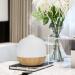Buy Essential Oil Diffuser - Aromatherapy Ceramic 180ml for Large Rooms | Bamboo Base Night Light Auto Shut-Off | International Shipping - Buy Online on GoSupps.com