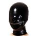 KYTFLCG Latex Masks for Men and Women SM Headgear with Open Zipper for Masquerade Play (Size: XXL)