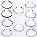 Fascia per Capelli Ondulata in Metallo Nero - 10pcs Antiscivolo Unisex per Sport e Yoga - Accessori Moda All'aperto - Buy Online on GoSupps.com