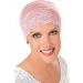 Cardani Lace Sleep Cap in Rose Quartz - Bamboo Soft Hat Liner with Lace Trim - One Size - Buy Online on GoSupps.com