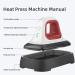 7x3.8 Heat Press Machine for T-Shirts, Shoes, Bags, Hats & HTV Vinyl Projects | Portable Iron Press for Heating Transfers - Red - Buy Online on GoSupps.com