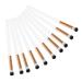 Outanaya 10pcs Makeup Brush Concealer Brush Contouring Brush Makeup Eyeshadow Brush White Wooden Handle