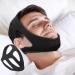 IBLUELOVER Anti Snoring Chin Strap Stop Snore Chin Strap Snore Stopper Professional Breathable Anti Snore Devices Adjustable Snoring Solution Belt Stop Snoring Aid for Men Women CPAP Users Black