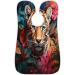 Tiger Flower Beard Bib Apron | Beard Hair Catcher for Men | Perfect Gift for Dad & Husband | Ideal for Father's Day Anniversary & Christmas - Buy Online on GoSupps.com