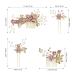 NUOBESTY 4pcs Handmade Floral Wedding Hair Comb Set - Pink Rhinestone Bridal Headpiece & Hair Accessories - Buy Online on GoSupps.com