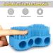 Silicone Exfoliating Body Scrubber with Storage Hooks - Blue | Easy to Clean, Reusable, Deep Cleansing and Skin Revitalizing - Buy Online on GoSupps.com