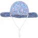LANGZHEN Beach Sun Protection Hat for Baby Girls | Adjustable Wide Brim Toddler Kids Hat with Chin Strap | Multi-Colored Roses | Ages 2-4 - Buy Online on GoSupps.com