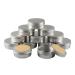 Basic packing 24 pieces 150ml silver empty round aluminum socket with screw cap aluminum socket aluminum screw boxes of cream can candle box cosmetic cans tin cans with 24 pieces 70mm sticker