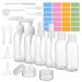Flintronic 80ml of empty travel bottles set travel bottles for filling with a small funnel plastic bottles empty flight bottle set travel set cosmetics empty for air travel shampoo business trip lotion #1 80ml set