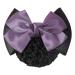 Gloryhonor Women Pro Bow Barrette Hair Clip Cover Bowknot Bun Snood Hairnet Hair Accessory - Purple