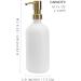 Darware 16oz Glass Pump Bottles - Set of 2 White w/ Gold | Soap Dispenser with Brushed Metal Pump Tops - Buy Online on GoSupps.com