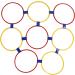 Hopscotch Hoop Balance Exercise Hand Foot Coordination 10PCS Sensory Training Hoops for Jumping Activities Multi-Purpose Eco-Friendly - Buy Online on GoSupps.com
