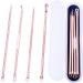 4PCS/SET Blackhead Removal Tool Pimple Cleansing Tool Kit Stainless Steel Acne Pimple Extractor Acne Remover Tool With Box(Rose Gold) pimple extractor - Buy Online on GoSupps.com