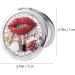 Beaupretty Round Compact Mirror with Rhinestone Red Lips and High Heels Design - Portable Mini Makeup Mirror for Women and Girls - Buy Online on GoSupps.com