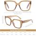 DOOViC Blue Light Filter Reading Glasses for Women - Oversize JS028 in Brown 2.25x Magnification - Modern Design for Eye Protection - Buy Online on GoSupps.com