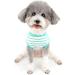 Zweitea Summer Dog Shirts for Small Dogs - Breathable Striped Tank Tops Soft Cotton Sleeveless T-Shirts for Puppies Cats & Chihuahuas - Stylish Green Pet Clothing - Buy Online on GoSupps.com