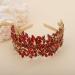 Sither Bridal Crystal Headband | Large Silver Headpiece for Bride | Prom Hair Accessories | Red Hair Clip for Wedding Party Gift - Buy Online on GoSupps.com