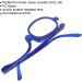 Buy Fashionable Magnifying Makeup Glasses - Blue Flip Down Lens (+4.00) for Perfect Eye Makeup | International Shipping Available - Buy Online on GoSupps.com