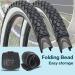 Bike Tire 26 x 2.125 Inch Folding Replacement Set for Beach Cruiser - White Sidewall, 2 Tires, 2 Tubes, 2 Levers - Buy Online on GoSupps.com