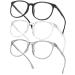 Aomig Blue Light Blasses 3PC Blue light filter glasses gaming reading glasses visual aid optics glasses screen glasses unisex protects the eyes relieves tiredness (black/gray/white) black/white/gray