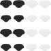 Boyiee 8 Pairs Shoe Heel Repair Patch Sneaker Hole Repair Patch Self-Adhesive Trainer Heel Patch Shoe Hole Prevention Patch for Most Types of Shoes, Large and Small Size Black, White