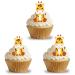 24 edible PRE CUT Giraffe style kids childrens party decorations Wafer Paper Cupcake Fairy Cake Toppers
