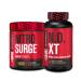 Jacked Factory Nitrosurge Shred Thermogenic Pre-Workout in Blueberry Lemonade & N.O. XT Nitric Oxide Booster for Men & Women