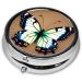 Shop Cute Butterfly Round Pill Box - 3 Compartment Travel Organizer for Medications | Portable & Stylish - Buy Online on GoSupps.com