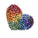 FRCOLOR Colorful Beads Barrettes Hair Barrettes Hair Clip Hair Pin Colorful Heart Clip Alloy Snap Clip Heart-shaped