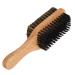 Double-sided hairbrush mustache brush bristle imitation brush with rubber wood handle for men for men's hair brushes facial bearing brush beard care tools