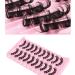 Russian Strip Lashes Natural Look False Eyelashes D Curly Faux Mink Lashes Wispy Fluffy Volume Russian Lashes 3D Effect Fake Eyelashes (10 Pairs) (10 DH02) Dh02 10 - Buy Online on GoSupps.com