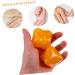 Healeved 4-Piece Handball Massage Set - Silicone Lacrosse Balls for Deep Tissue Therapy & Finger Training - Fitness & Yoga - Natural Rubber & Wooden Balls - 6x6cm Yellow - Buy Online on GoSupps.com