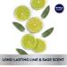 Nivea Men Vitality Lime & Sage Scented Body Wash 3-Pack - 16.9 Fl Oz Bottles - Buy Online on GoSupps.com