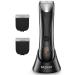 Pubic Hair Trimmer for Men Manscape Groin Trimmer for Men Body Shavers for Man Waterproof Body Hair Clippers for Men with Replaceable Ceramic Blade Heads Power LED Display & USB Recharge Dock