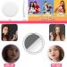 CigyYogy Small LED Compact Makeup Mirror - Double Sided 1x/2x Magnification - Lighted Pocket Mirror - Ideal Gift for Women Girls - White - Buy Online on GoSupps.com