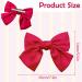 Bow Hair Clip Duckbill Clip Hair Bows for Women Big Bowknot Hairpin French Hair Clips with Ribbon Solid Color Hair Barrette Clips Soft Satin Silky Hair Bows for Women Girls(red) Short-red - Buy Online on GoSupps.com