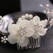 JUSTUSNX Silver Bride Wedding Headpiece Pearl Flower Hair Comb Accessories Crystal Hair Pieces Headband for Women and Girls - Buy Online on GoSupps.com