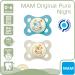 MAM Day & Night Silicone Pacifier 0-6 Months for Boys | 6-Pack with Sterilized Transport Boxes | International Shipping Available - Buy Online on GoSupps.com