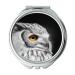 Mirror makeup mirror owl butterfly Long Eared Owl by aclark1964 pocket mirror portable mirror