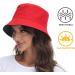 Women's Reversible Black-Red Bucket Hat for Summer | Outdoor Beach Cap - Buy Online on GoSupps.com