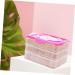 Angoily 3 Food Boxes Deviled Egg Containers Fridge Egg Storage Organizer Egg Tray Pink Egg Carton Portable Pink medium - Buy Online on GoSupps.com