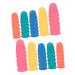 FRCOLOR 50pcs Rubber Non-Slip Finger Cot Silicone Finger Covers Guitar Finger Caps Silicone Thumb Sleeve Finger Protectors for Sorting Task Latex Finger Cover Silicone Gel Work Emulsion Assorted Color 3.5X3CM