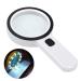 Magnifiers Magnifying Glass with Light 30X Handheld Large Magnifying Glass 12 Led Illuminated Lighted Magnifier Compatible with Macular Degeneration Seniors Reading Soldering in
