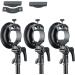 Godox S2 Flash Bracket with Bowens Mount for Godox Round Head Flash - 2 Pack - Buy Online on GoSupps.com