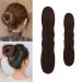 YuCool 3 Pack Mini Magic Bun Maker Set with Foam Sponge - Brown Hair Accessories - Buy Online on GoSupps.com