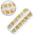 SILPECWEE 1200Pcs Gold Nail Art Studs Set with Tweezers and Picker Pencil - Manicure Decoration Kit with Feather, Shell, and Crystals - Buy Online on GoSupps.com