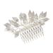 Angoily Hair Accessories Flower Side Comb Wire Hair Combs Hairdressing Side Comb Wedding Hair Clips Side Hair Combs Simple Side Comb Gold Hair Pin Tiara Zinc Alloy Delicate Bride