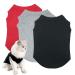 Dog Shirts Pet Clothes Blank Clothing, 3pcs Puppy Vest T-Shirt Sleeveless Costumes, Doggy Soft and Breathable Apparel Outfits for Small Extra Small Medium Dogs and Cats Medium Black+Grey+Red